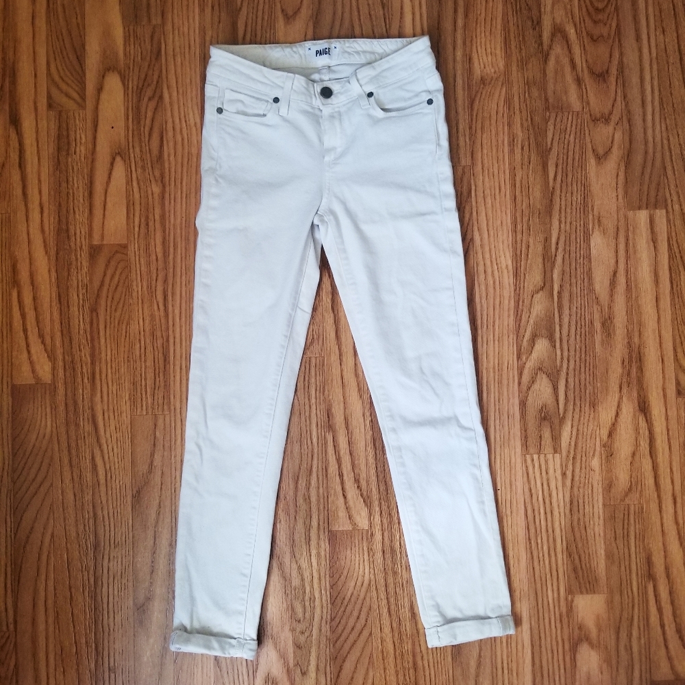 White skinny stretch jeans